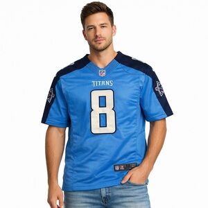 Tennessee Titans #8 Blue Men’s Football Jersey
